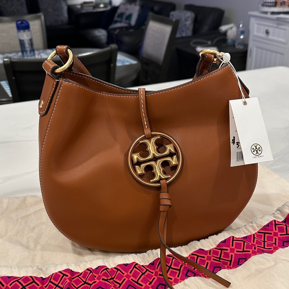 Tory Burch Tan Leather Shoulder Bag